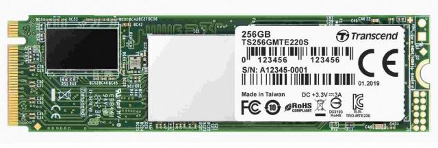 Računarske komponente - SSD M.2 NVMe 256GB (2280) Transcend 220S, 3D NAND Sequential Read Speed up to 3 500 MB/s, Write up to 2 800 MB/s - Avalon ltd